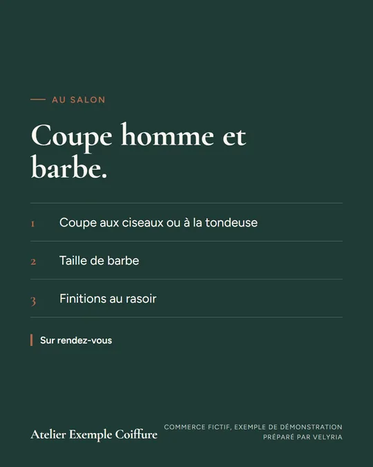 Coupe homme et barbe.