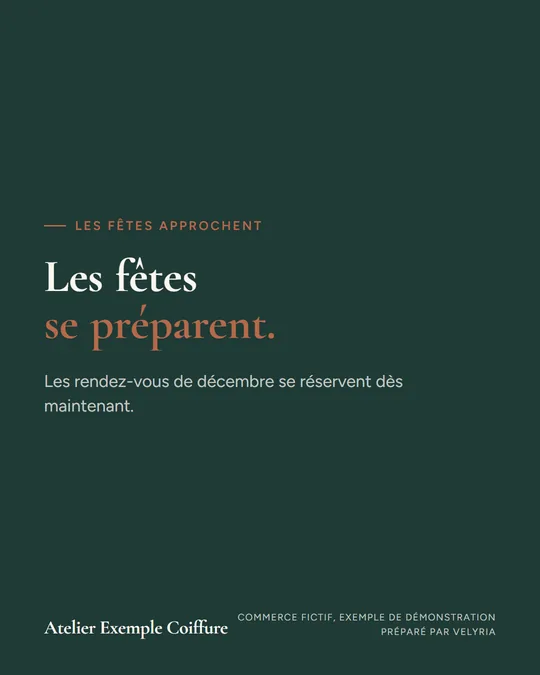 Les fêtes se préparent.