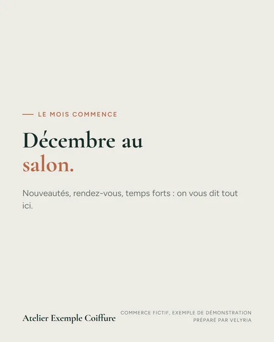 Décembre au salon.