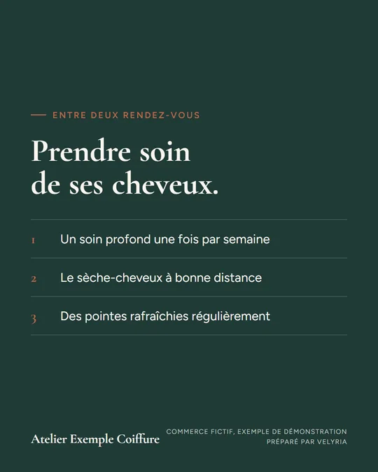Prendre soin de ses cheveux.