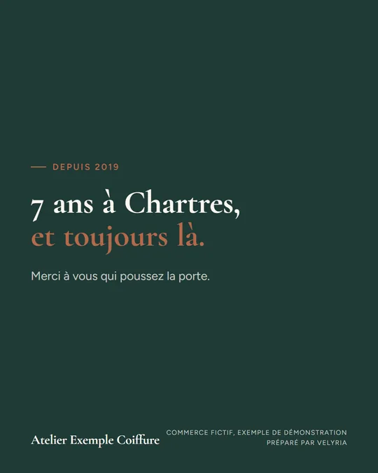 7 ans à Chartres, et toujours là.