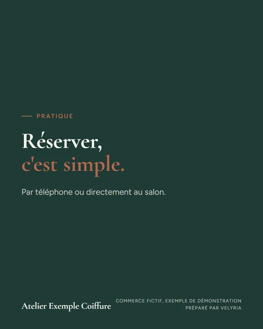 Réserver, c'est simple.