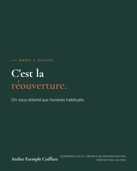 C'est la réouverture.