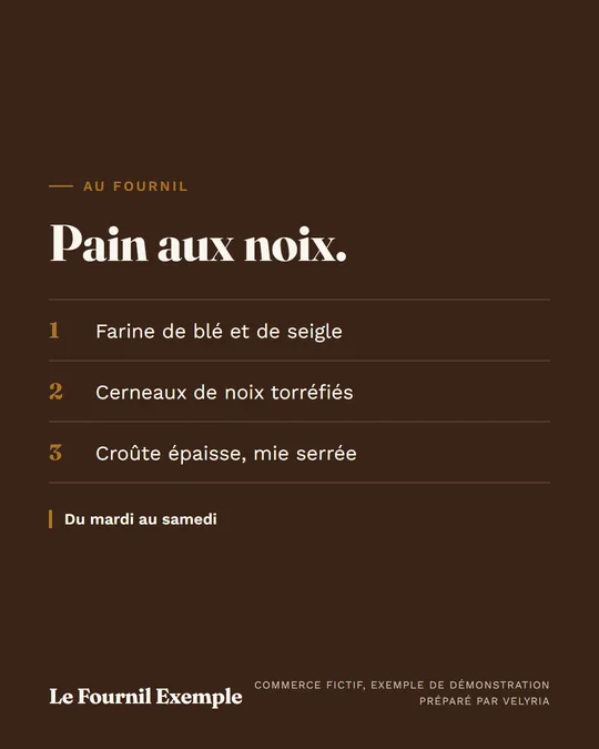 Pain aux noix.