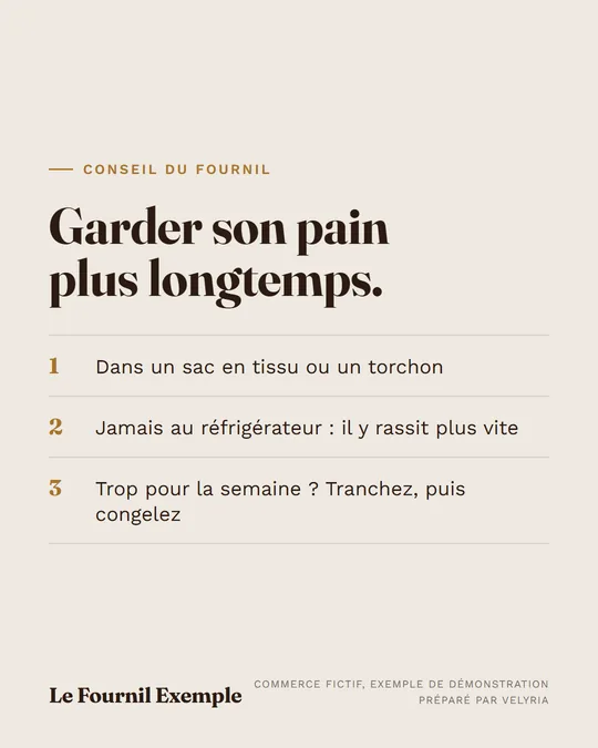 Garder son pain plus longtemps.
