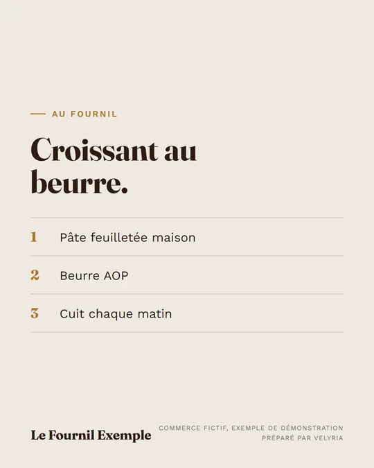 Croissant au beurre.