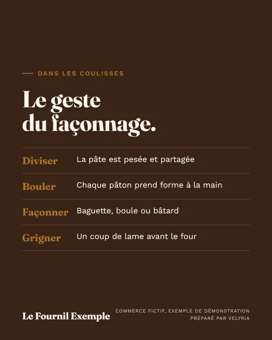 Le geste du façonnage.