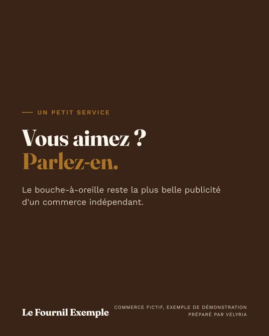 Vous aimez ? Parlez-en.