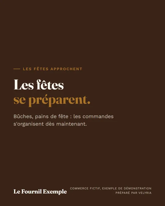 Les fêtes se préparent.