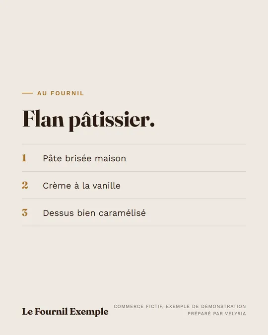 Flan pâtissier.