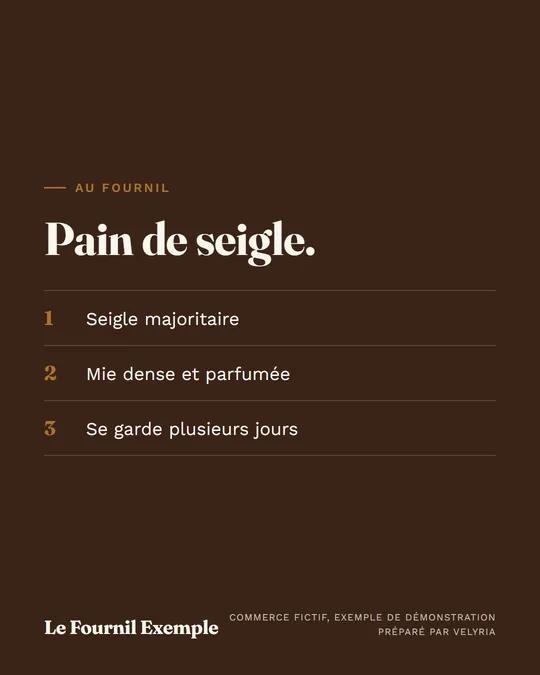 Pain de seigle.
