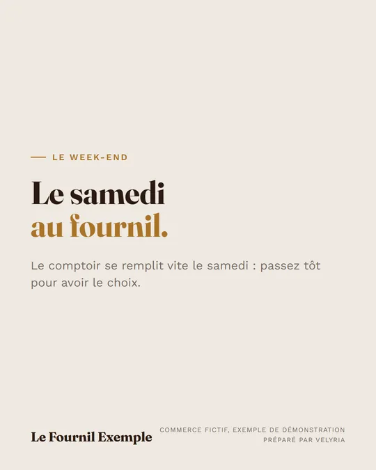 Le samedi au fournil.