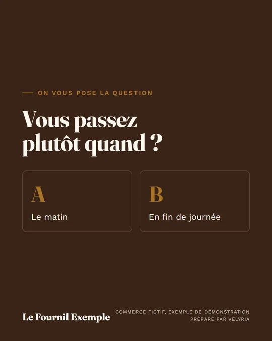 Vous passez plutôt quand ?
